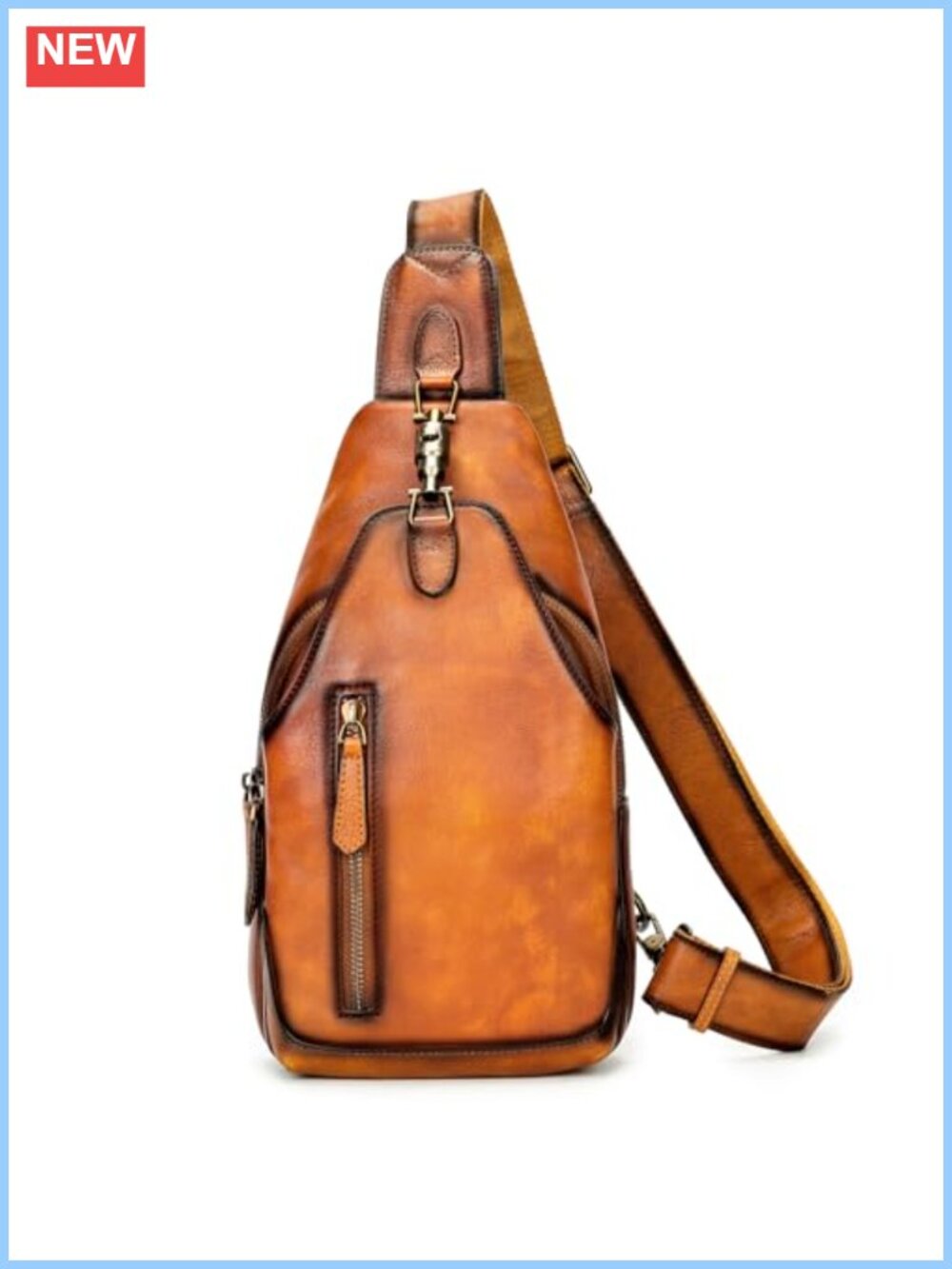 Handmade Genuine Leather Sling Bag Crossbody Shoulder Travel Purse